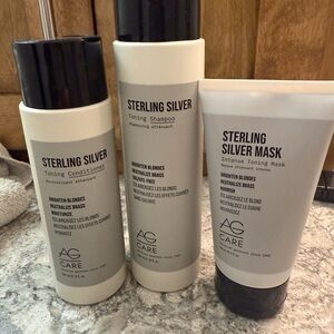 AG Care Sterling Silver Toning Shampoo, Conditioner, and Mask Set